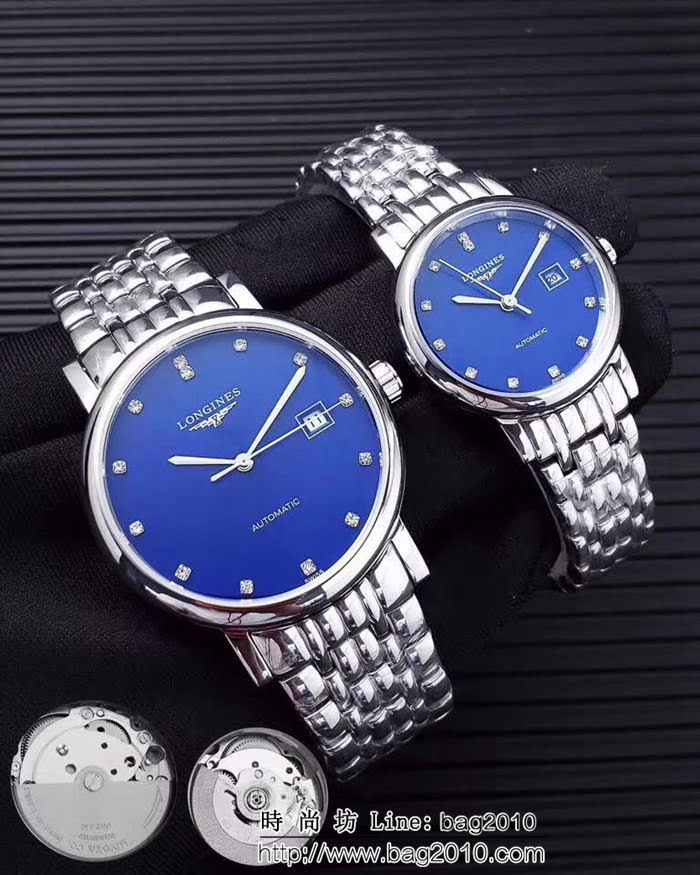 LONGINES浪琴 經典瑰麗 情侶機械對表 WSS1486